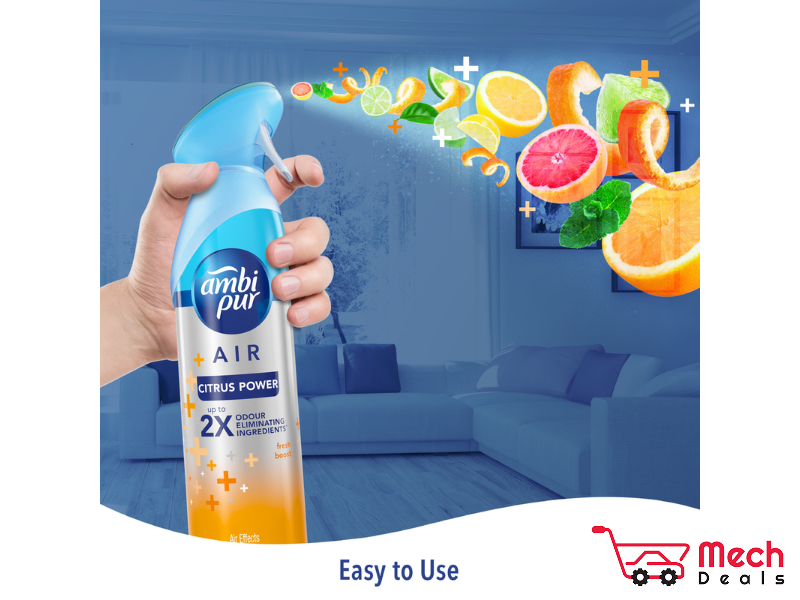 Air Efffects Citrus Power Odour Eliminating (Fresh Boost) Air Freshener  Spray (275 G)-APSCITRUS-Ambi Pur