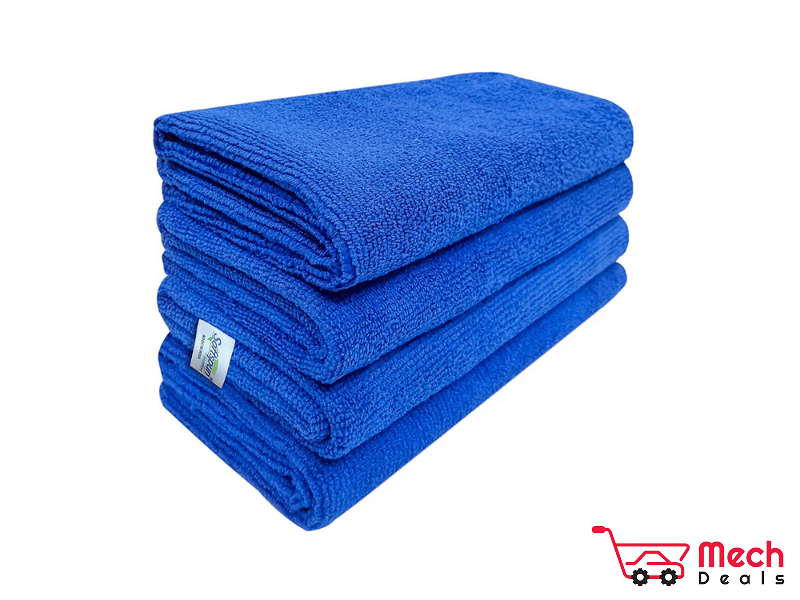SOFTSPUN Microfiber Basic Cleaning Cloths 8 pcs 40x40cms 280 GSM Grey!  Thick Lint & Streak-Free Multipurpose Cloths - Automotive Microfibre Towels  for