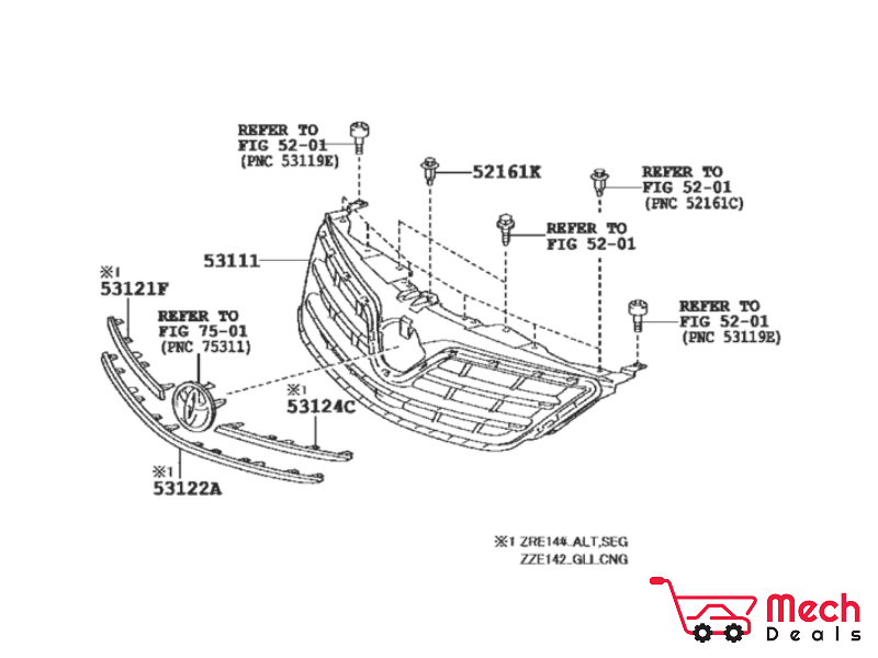 Grille Assy, Radiato