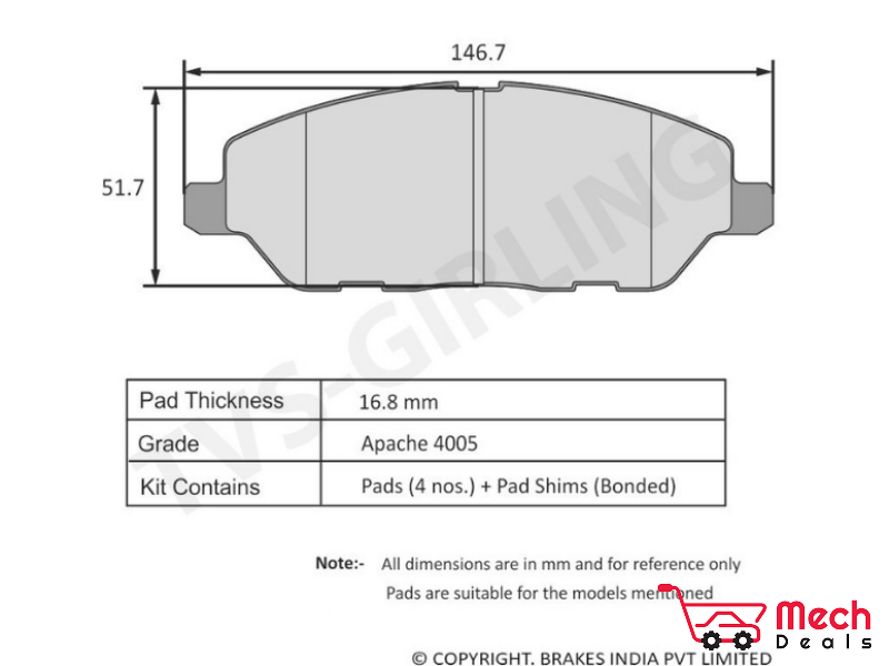 Front Brake Pad Set