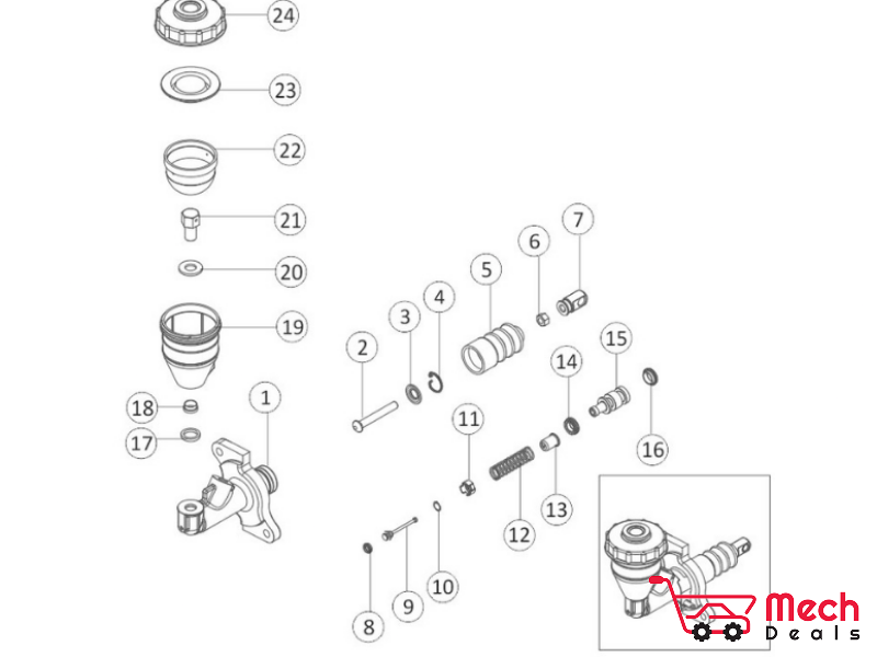 Clutch Master Cylinder Assembly For Scorpio , Scorpio Getaway29066741