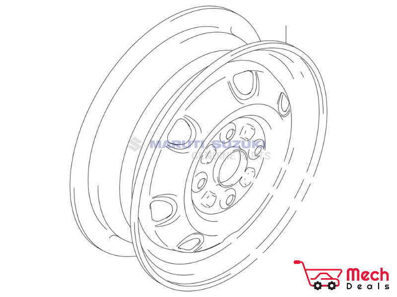 Wheel Comp(16X6 1/2J)-43210M84R00-09L-Maruti Suzuki- mechdeals.com