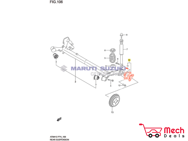 Baleno /Ignis /Swift Hub Assy, Wheel