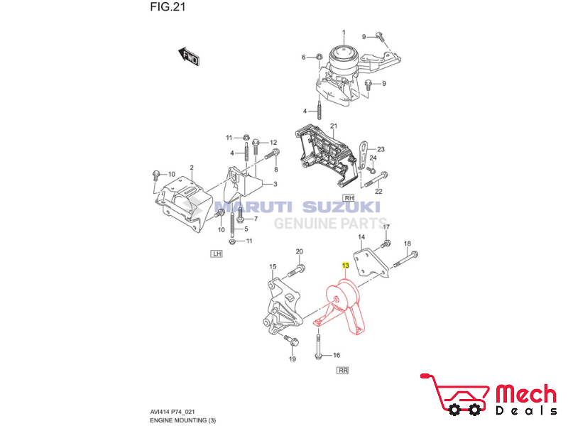 Bracket Assy Roll Stopper Fr Hyundai Mechdeals Com